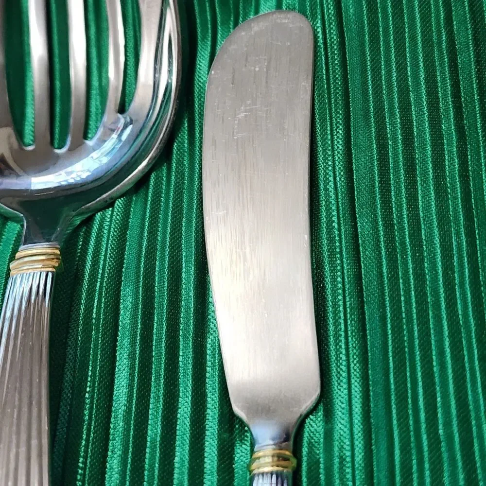 Reed & Barton GOLDEN JUBILEE 5 Piece Serving  Set Glosy 18/8 KOREA Lightly Used